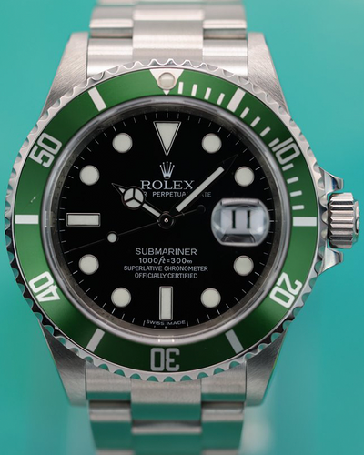 2009 (V Serial) Rolex Submariner Date "Kermit" 40MM Black Dial Oyster Bracelet (16610LV)