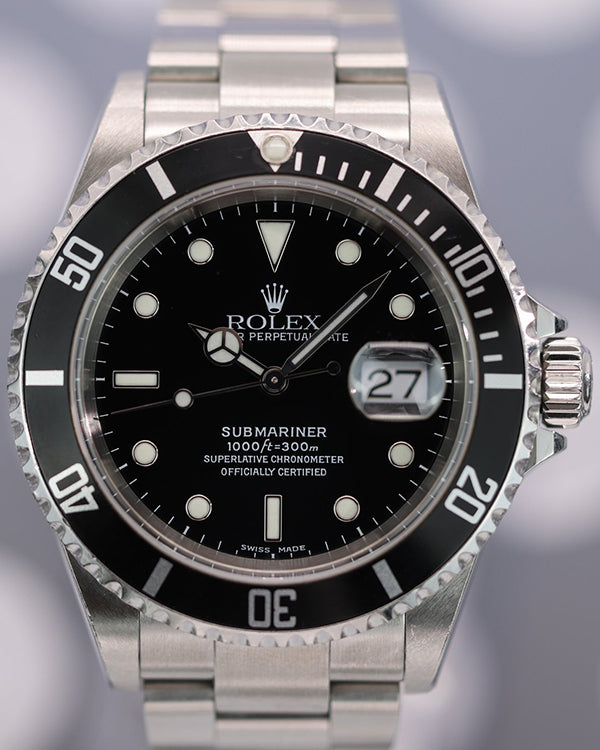 2003 Rolex Submariner Date 40MM Black Dial Oyster Bracelet (16610)