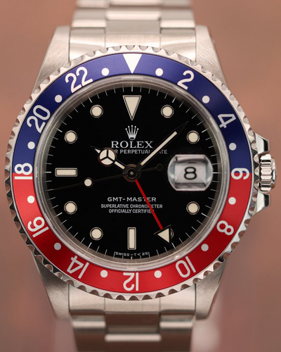 1998 (U Serial) Rolex GMT-Master "Pepsi" 40MM Black Dial Oyster Bracelet (16700)