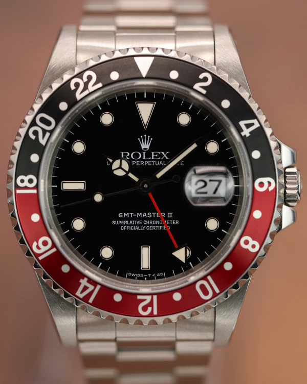 1996 Rolex GMT-Master II "Coke" 40MM Black Dial Oyster Bracelet (16710)