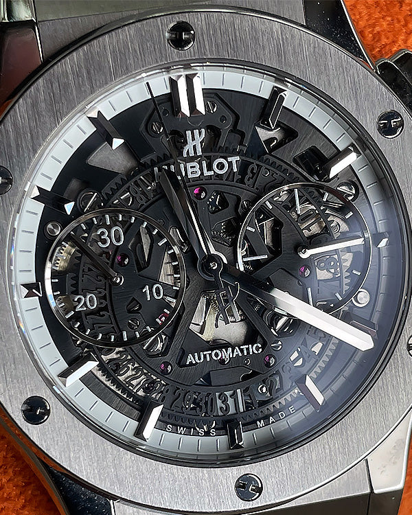 No Reserve - 2016 Hublot Classic Fusion Aerofusion 45 Titanium Skeleton Dial (525.NE.0127.LR)