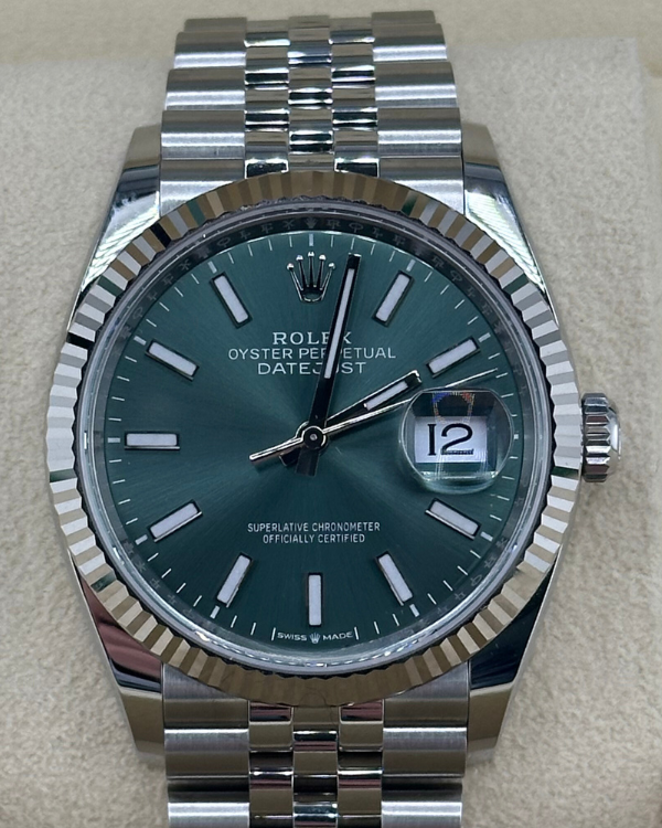 2024 Rolex Datejust 36MM Mint Green Dial Jubilee Bracelet (126234)