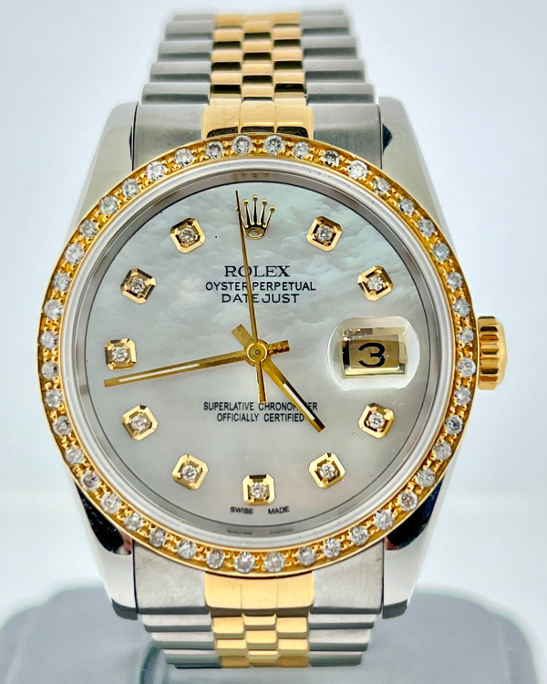 Rolex Datejust 36mm / Yellow Gold, Stainless Steel / Jubilee / Black dial -  With box and papers 116233 2007 » Monacowatch