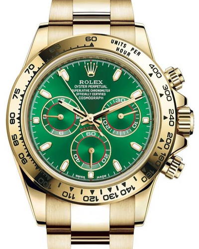 2022 Rolex Cosmograph Daytona "John Mayer" 40MM Green Dial, Yellow Gold Oyster Bracelet (116508)