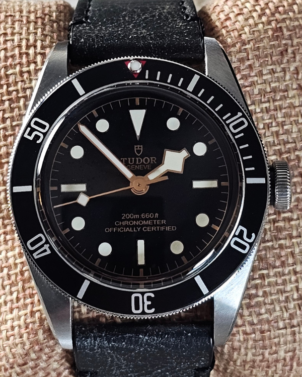 2021 Tudor Black Bay 41MM Black Dial Leather Strap (M79230N)