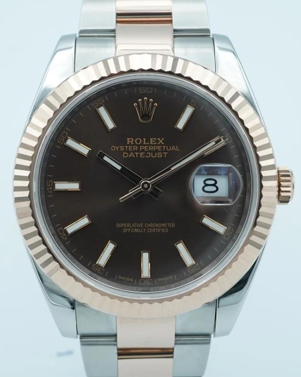 2018 Rolex Datejust 41MM Chocolate Dial Two-Tone Oyster Bracelet (126331)