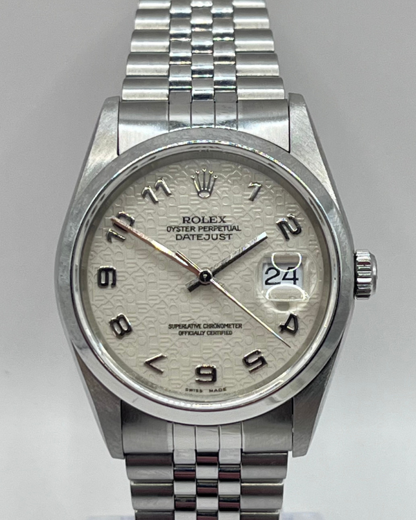 1997 Rolex Datejust 36MM Silver Dial Steel Jubilee Bracelet (16200)