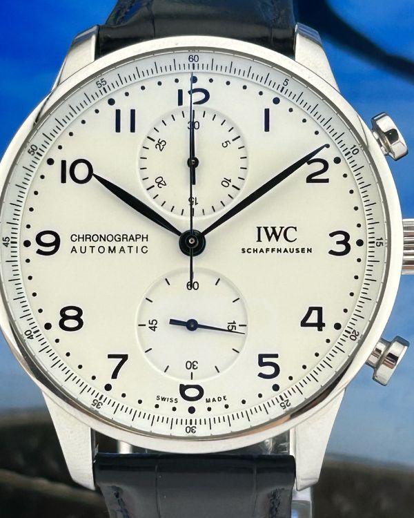 2018 IWC Portugieser Chronograph Limited Edition “150 Years” 41MM Steel White Dial (IW371602)