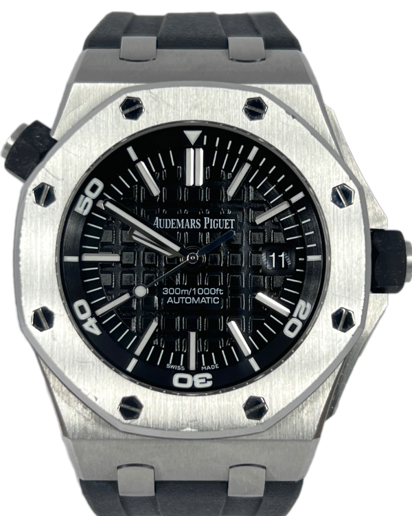 Audemars Piguet Royal Oak Offshore Diver 42MM Black Dial Rubber Strap (15710ST)