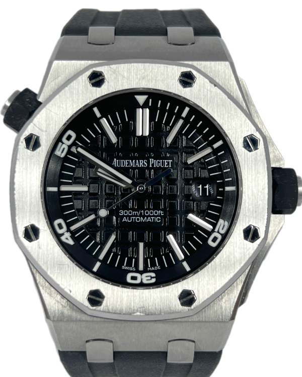 Audemars Piguet Royal Oak Offshore Diver 42MM Black Dial Rubber Strap ...