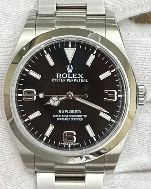 2013 Rolex Explorer 39MM Black Dial Steel Bracelet (214270)