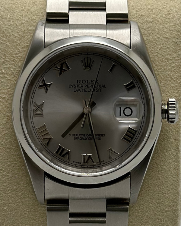 2004 Rolex Datejust 36MM Silver Dial Steel Bracelet (16200)