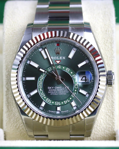 2024 Rolex Sky-Dweller 42MM Green Dial Oyster Bracelet (336934)