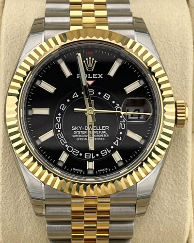 2021 Rolex Sky-Dweller 42MM Black Dial Two-Tone Jubilee Bracelet (326933)