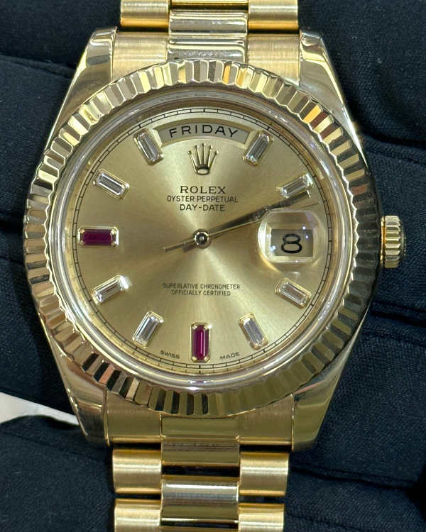 2015 Rolex Day-Date II 41MM Gold Dial Yellow Gold President Bracelet (218238)