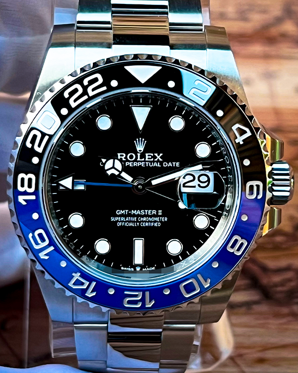 No Reserve - 2023 Rolex GMT-Master II "Batman" 40MM Oystersteel Black Dial (126710BLNR)