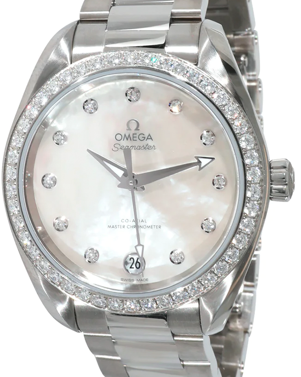 Omega Seamaster Aqua Terra 34MM Mother of Pearl Dial Steel Bracelet (220.15.34.20.55.001)