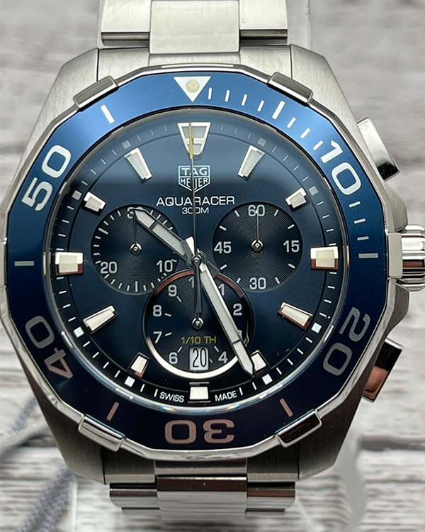 2023 TAG Heuer Aquaracer 300M Quartz 43MM Bracelet Steel Blue Dial (CAY111B.BA0927)