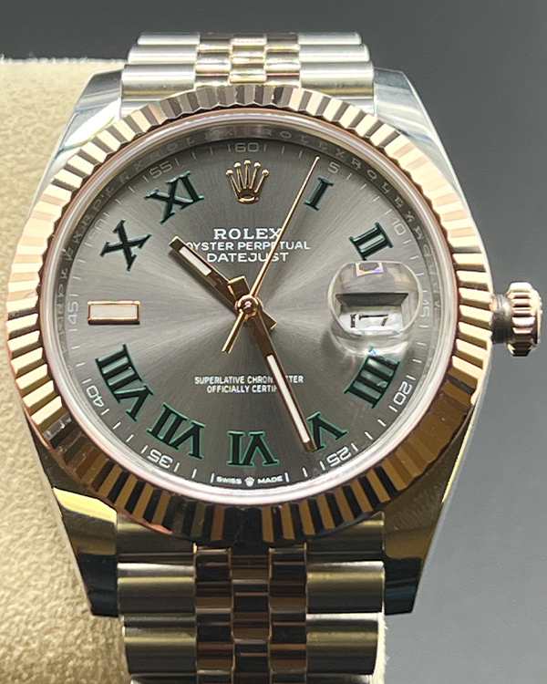 2023 Rolex Datejust "Wimbledon" 41MM Slate Dial Two-Tone Jubilee Bracelet (126331)