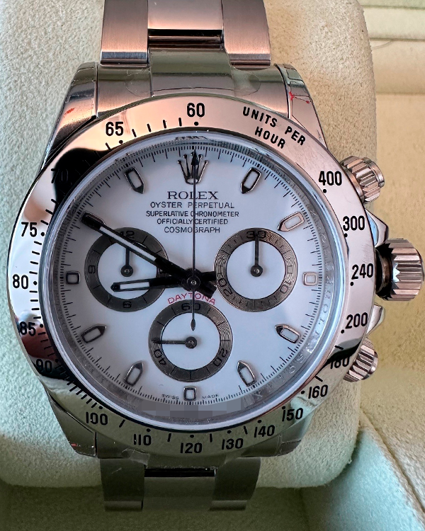 2007 Rolex Cosmograph Daytona 40MM White Dial Steel Bracelet (116520)