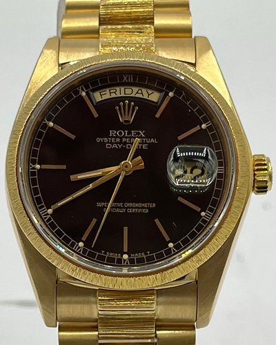 Rolex Day-Date 36MM Black Dial President Bracelet (18038)