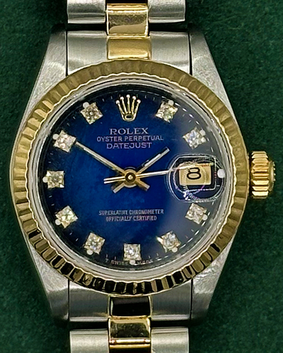 1989 Rolex Lady-Datejust 26MM Blue Dial Two-Tone Oyster Bracelet (69173)