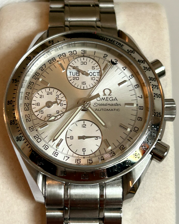 Omega Speedmaster Day-Date 39MM Silver Dial Steel Bracelet (3523.30.00)