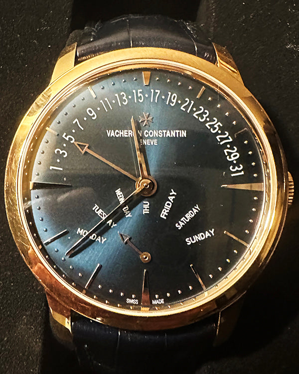 2021 Vacheron Constantin Patrimony Retrograde Day-Date 42.5MM Blue Dial Leather Strap (4000U/000R-B516)