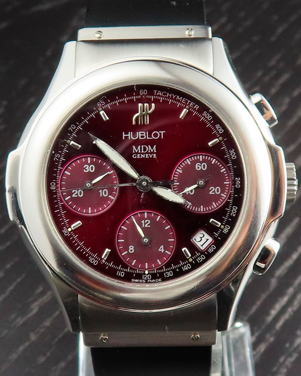 Hublot Elegant MDM 40MM Bordeaux Dial Rubber Strap (1810.1)