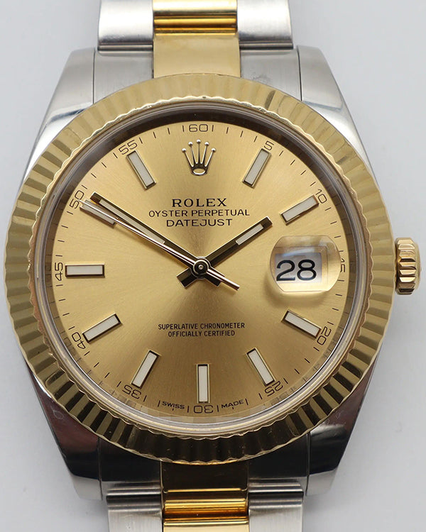 Rolex Datejust 41MM Champagne Dial Two-Tone Bracelet (126333)