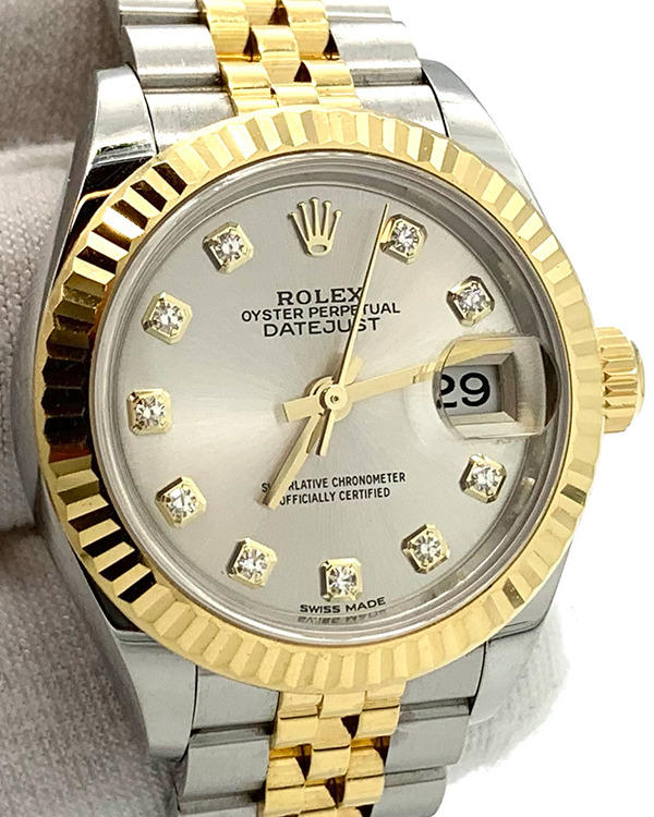 2020 Rolex Lady-Datejust 28MM Silver Dail Two-Tone Jubilee Bracelet (279173)