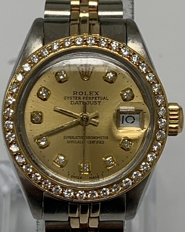 Rolex Lady-Datejust 26MM Champagne Dial Two-Tone Jubilee Bracelet (6917)