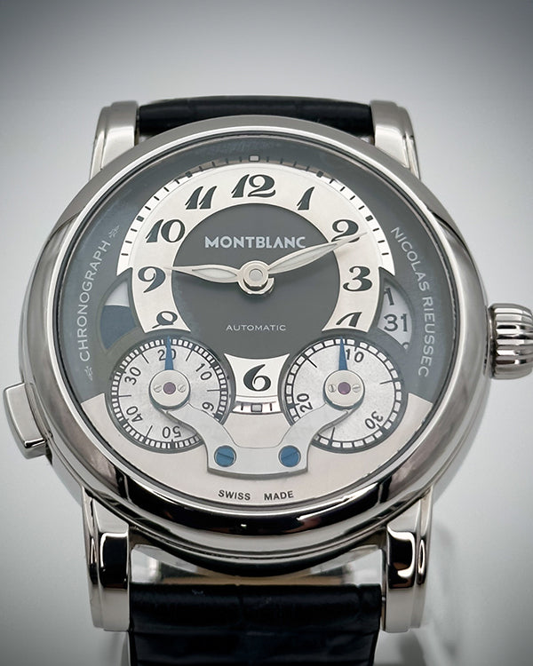 Montblanc Nicolas Rieussec 43MM Grey Dial Leather Strap (102337)