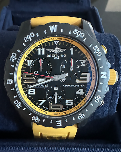 2022 Breitling Endurance Pro 44MM Quartz Black Dial Rubber Strap (X82310)