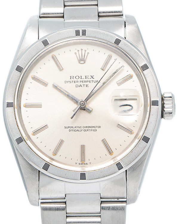 Rolex Oyster Perpetual Date 34MM Silver Dial Steel Bracelet (1501)