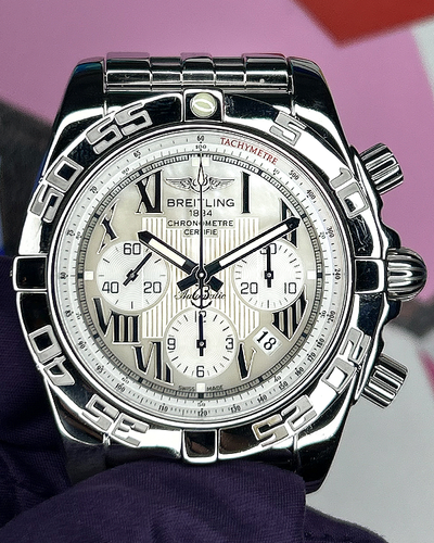 Breitling Chronomat 44MM White Dial Steel Bracelet (AB011012/A690)