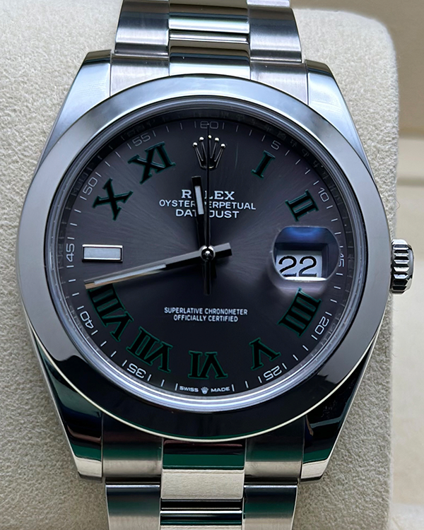 2022 Rolex Datejust 41MM "Wimbledon" Oystersteel Slate Dial (126300)