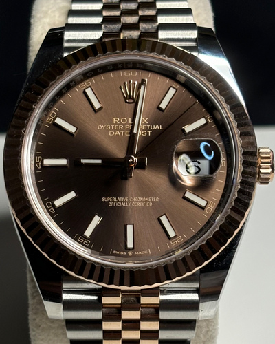 Rolex Datejust 41MM Chocolate Dial Two-Tone Jubilee Bracelet (126331)