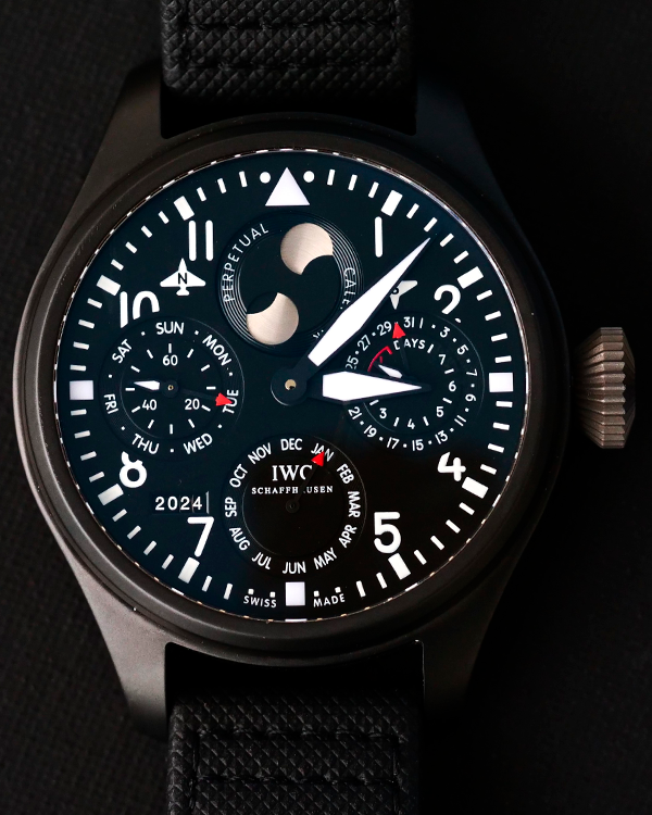 2014 IWC Schaffhausen Big Pilot "Top Gun" Perpetual Calendar 48.6MM Black Dial Textile Strap (IW502902)