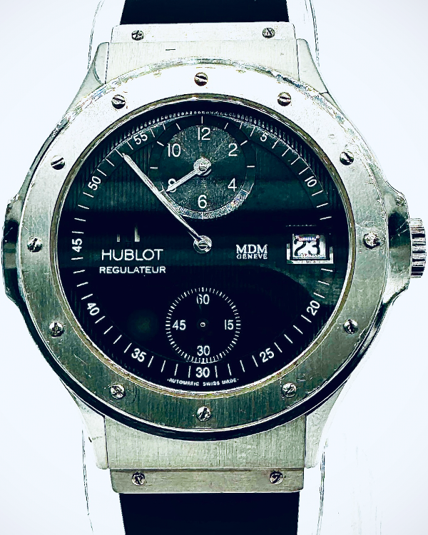 Hublot Classic MDM Regulateur 38MM Black Dial Rubber Strap (1860.1)