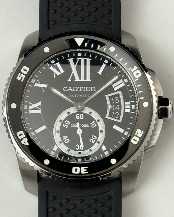 Cartier Calibre de Cartier Diver 42MM Black Dial Rubber Strap (W7100056)