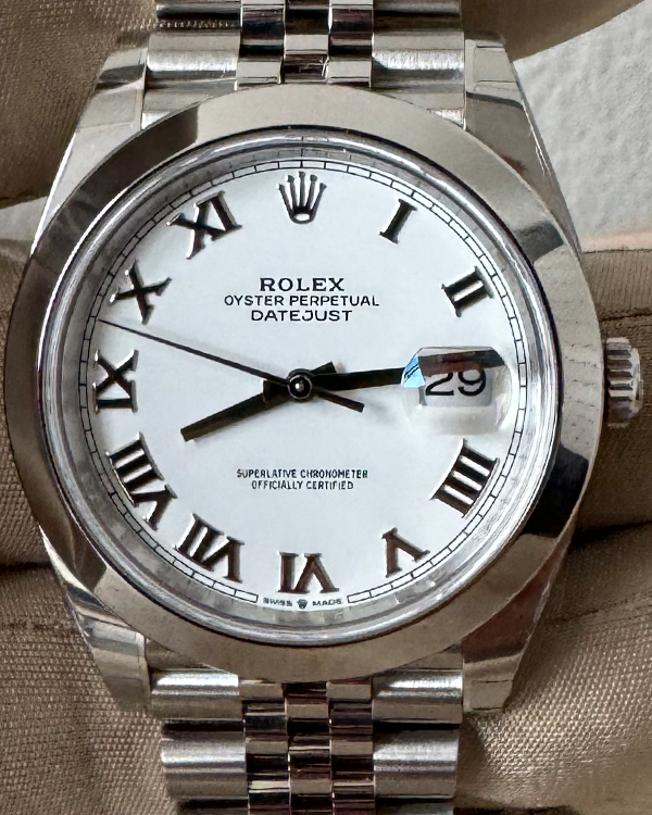 2023 Rolex Datejust 41MM White Dial Jubilee Bracelet (126300)