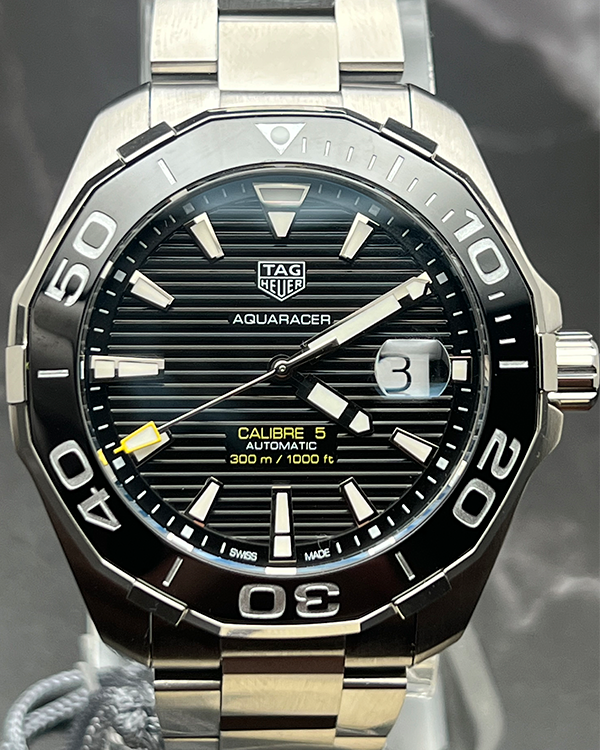 2023 TAG Heuer Aquaracer 300M 43MM Black Dial Steel Bracelet (WAY201A.BA0927)