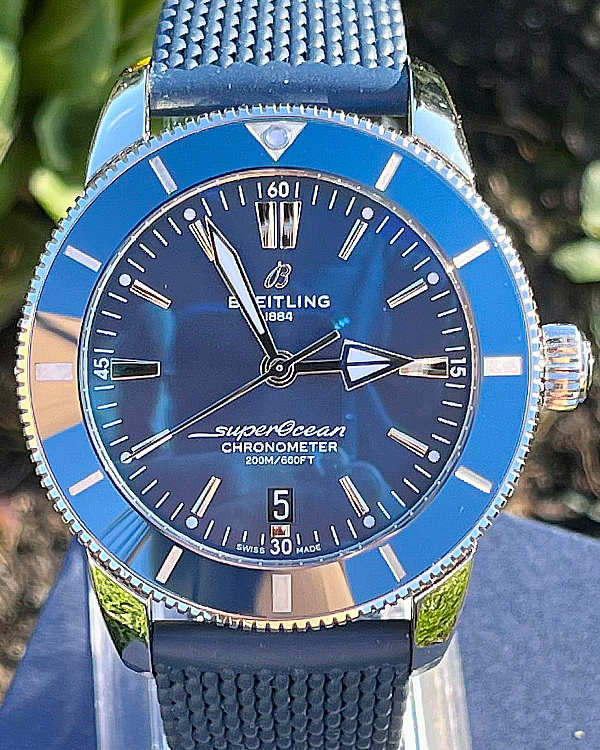 Breitling Superocean Heritage II B20 44MM Blue Dial Rubber Strap (AB2030)