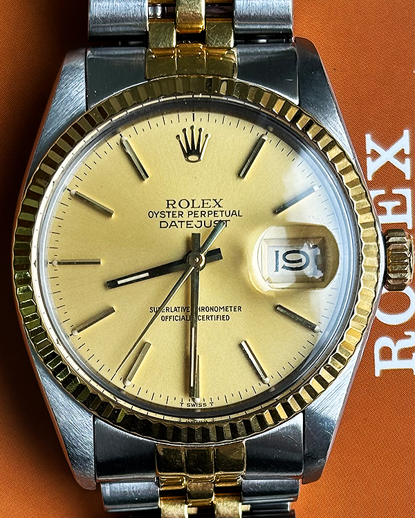 1984 (8.0 Mill Serial) Rolex Datejust 36MM Champagne Dial Two-Tone Jubilee Bracelet (16013)