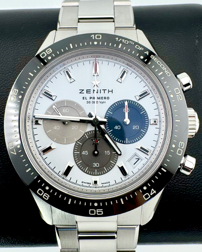 No Reserve - 2024 Zenith Chronomaster Sport 41MM White Dial Steel Bracelet (03.3100.3600/69.M3100)