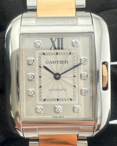 Cartier Tank Anglaise 39X30MM Silver Dial Two-tone Bracelet (WT100025)