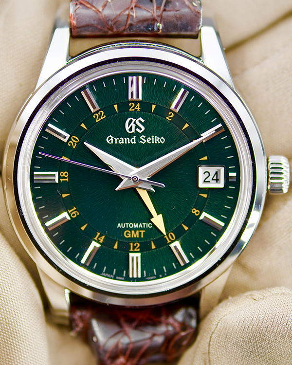 2021 Grand Seiko Elegance Collection Toge Edition 39MM Green Dial Leather Strap (SBGM241)