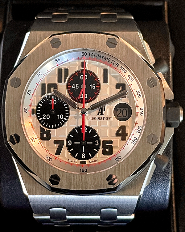 2016 Audemars Piguet Royal Oak Offshore Chronograph 42MM Silver Dial Steel Bracelet (26170ST)