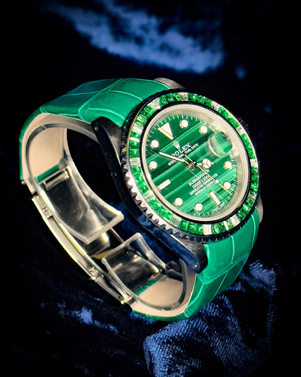 No Reserve - 1993 Rolex Submariner Date 40MM Aftermarket Malachite Dia ...